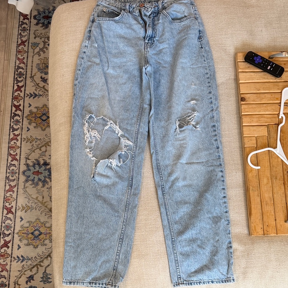 Distressed Light Blue Women's Jeans